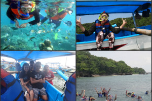 Snorkeling di Pantai pangandaran akan menyenangkan apalagi jika dilakukan bersama sahabat, keluarga ataupun pasangan kita.